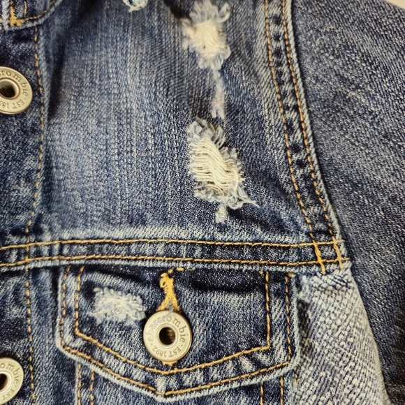 Abercrombie Kids Girl's Junior"s Blue Denim Jean Jacket Sz XL (16) - Picture 6 of 14